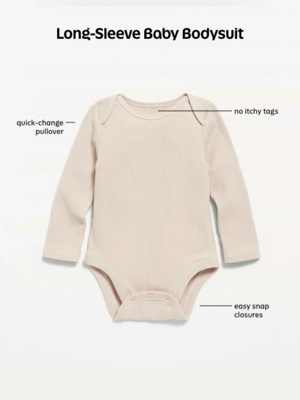🆕 5-Pack Baby Old Navy Unisex Bodysuit White 6-12M